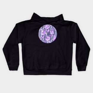 Simple Iris Pattern in Pastel Purple Kids Hoodie